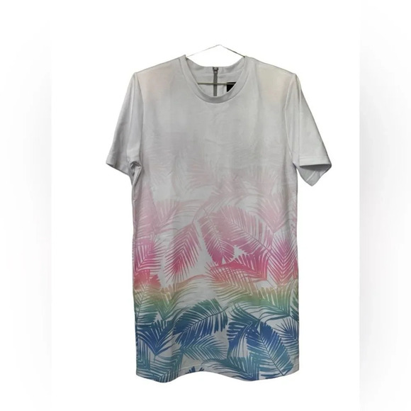 Le Superbe Unicorn Tshirt Dress Tropical Print Tie Dye Bohemian Revolve M - Picture 2 of 8
